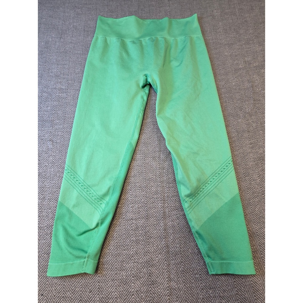 JoyLab Leggings Women's XL Green Pointelle Seamless High Waisted Tapered Leg